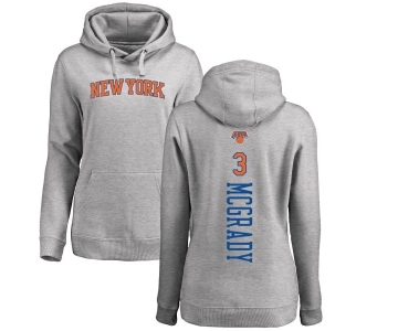 NBA Women's Nike New York Knicks #3 Tracy McGrady Ash Backer Pullover Hoodie