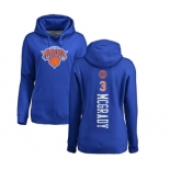 NBA Women's Nike New York Knicks #3 Tracy McGrady Royal Blue Backer Pullover Hoodie