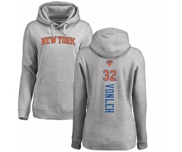 NBA Women's Nike New York Knicks #32 Noah Vonleh Ash Backer Pullover Hoodie