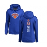 NBA Women's Nike New York Knicks #33 Patrick Ewing Royal Blue Backer Pullover Hoodie