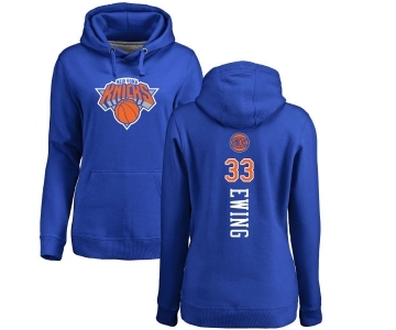 NBA Women's Nike New York Knicks #33 Patrick Ewing Royal Blue Backer Pullover Hoodie