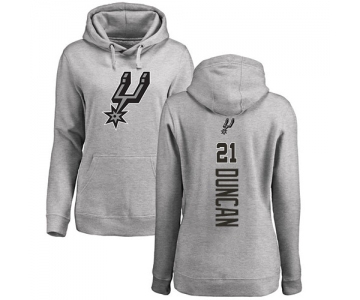 NBA Women's Nike San Antonio Spurs #21 Tim Duncan Ash Backer Pullover Hoodie
