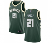 Youth Nike Milwaukee Bucks #21 Tony Snell Swingman Green Road NBA Jersey - Icon Edition