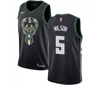 Youth Nike Milwaukee Bucks #5 D. J. Wilson Swingman Black Alternate NBA Jersey - Statement Edition