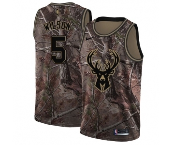 Youth Nike Milwaukee Bucks #5 D. J. Wilson Swingman Camo Realtree Collection NBA Jersey