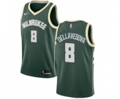 Youth Nike Milwaukee Bucks #8 Matthew Dellavedova Swingman Green Road NBA Jersey - Icon Edition
