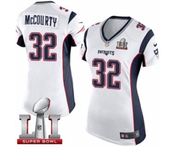 Women's Nike New England Patriots #32 Devin McCourty Limited White Super Bowl LI 51 NFL Jersey