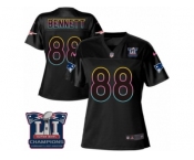Women's Nike New England Patriots #88 Martellus Bennett Game Black Fashion Super Bowl LI Champions NFL Jersey