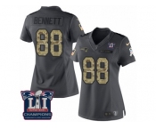 Women's Nike New England Patriots #88 Martellus Bennett Limited Black 2016 Salute to Service Super Bowl LI Champions NFL Jersey