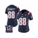 Women's Nike New England Patriots #88 Martellus Bennett Limited Navy Blue Rush Super Bowl LI Champions NFL Jersey