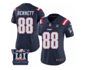 Women's Nike New England Patriots #88 Martellus Bennett Limited Navy Blue Rush Super Bowl LI Champions NFL Jersey