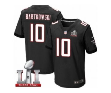 Men's Nike Atlanta Falcons #10 Steve Bartkowski Elite Black Alternate Super Bowl LI 51 NFL Jersey