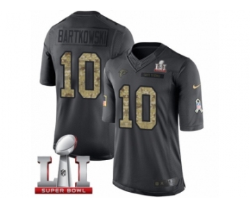Men's Nike Atlanta Falcons #10 Steve Bartkowski Limited Black 2016 Salute to Service Super Bowl LI 51 NFL Jersey