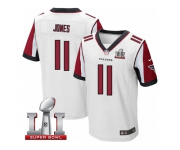Men's Nike Atlanta Falcons #11 Julio Jones Elite White Super Bowl LI 51 NFL Jersey