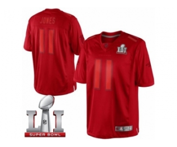 Men's Nike Atlanta Falcons #11 Julio Jones Red Drenched Limited Super Bowl LI 51 NFL Jersey