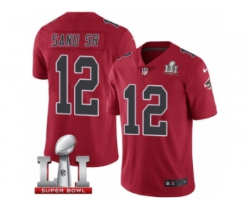 Men's Nike Atlanta Falcons #12 Mohamed Sanu Limited Red Rush Super Bowl LI 51 NFL Jersey