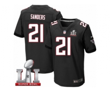 Men's Nike Atlanta Falcons #21 Deion Sanders Elite Black Alternate Super Bowl LI 51 NFL Jersey