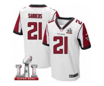 Men's Nike Atlanta Falcons #21 Deion Sanders Elite White Super Bowl LI 51 NFL Jersey