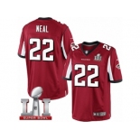 Men's Nike Atlanta Falcons #22 Keanu Neal Limited Red Team Color Super Bowl LI 51 NFL Jersey