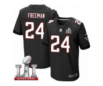 Men's Nike Atlanta Falcons #24 Devonta Freeman Elite Black Alternate Super Bowl LI 51 NFL Jersey