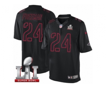 Men's Nike Atlanta Falcons #24 Devonta Freeman Limited Black Impact Super Bowl LI 51 NFL Jersey