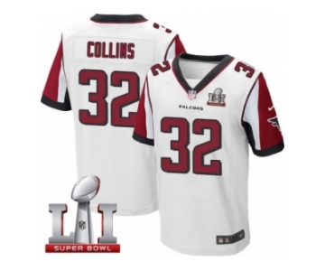 Men's Nike Atlanta Falcons #32 Jalen Collins Elite White Super Bowl LI 51 NFL Jersey