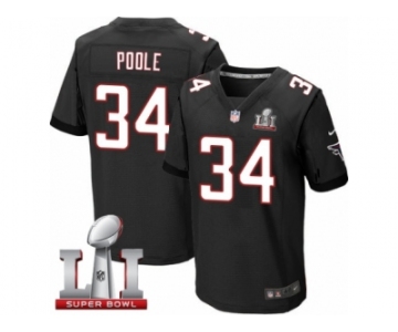 Men's Nike Atlanta Falcons #34 Brian Poole Elite Black Alternate Super Bowl LI 51 NFL Jersey