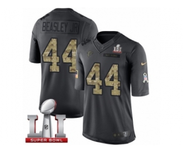 Men's Nike Atlanta Falcons #44 Vic Beasley Limited Black 2016 Salute to Service Super Bowl LI 51 NFL Jersey