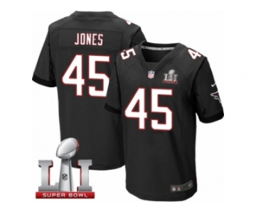 Men's Nike Atlanta Falcons #45 Deion Jones Elite Black Alternate Super Bowl LI 51 NFL Jersey