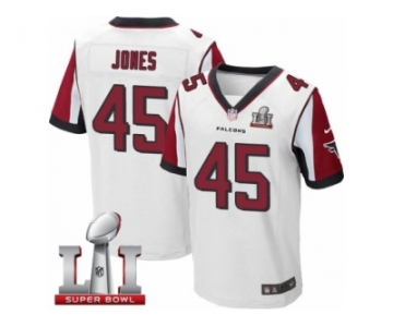 Men's Nike Atlanta Falcons #45 Deion Jones Elite White Super Bowl LI 51 NFL Jersey