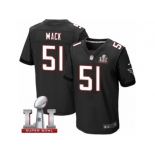 Men's Nike Atlanta Falcons #51 Alex Mack Elite Black Alternate Super Bowl LI 51 NFL Jersey