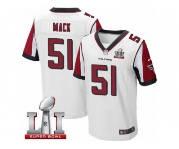 Men's Nike Atlanta Falcons #51 Alex Mack Elite White Super Bowl LI 51 NFL Jersey