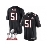 Men's Nike Atlanta Falcons #51 Alex Mack Limited Black Alternate Super Bowl LI 51 NFL Jersey