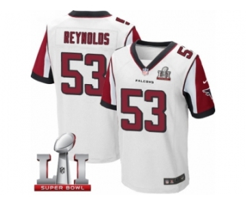 Men's Nike Atlanta Falcons #53 LaRoy Reynolds Elite White Super Bowl LI 51 NFL Jersey