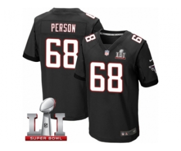 Men's Nike Atlanta Falcons #68 Mike Person Elite Black Alternate Super Bowl LI 51 NFL Jersey
