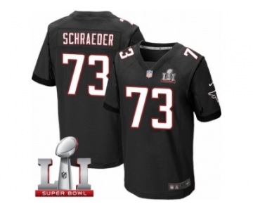 Men's Nike Atlanta Falcons #73 Ryan Schraeder Elite Black Alternate Super Bowl LI 51 NFL Jersey