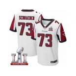 Men's Nike Atlanta Falcons #73 Ryan Schraeder Elite White Super Bowl LI 51 NFL Jersey