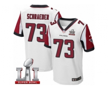 Men's Nike Atlanta Falcons #73 Ryan Schraeder Elite White Super Bowl LI 51 NFL Jersey