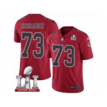Men's Nike Atlanta Falcons #73 Ryan Schraeder Limited Red Rush Super Bowl LI 51 NFL Jersey