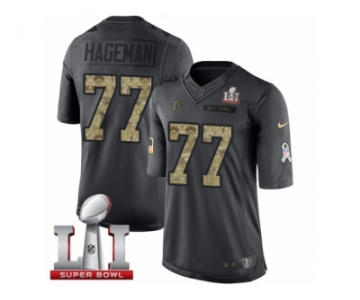 Men's Nike Atlanta Falcons #77 Ra'Shede Hageman Limited Black 2016 Salute to Service Super Bowl LI 51 NFL Jersey