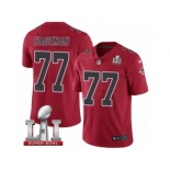 Men's Nike Atlanta Falcons #77 Ra'Shede Hageman Limited Red Rush Super Bowl LI 51 NFL Jersey
