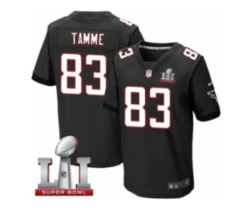 Men's Nike Atlanta Falcons #83 Jacob Tamme Elite Black Alternate Super Bowl LI 51 NFL Jersey