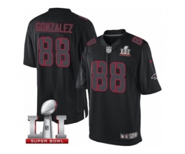 Men's Nike Atlanta Falcons #88 Tony Gonzalez Limited Black Impact Super Bowl LI 51 NFL Jersey