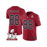 Men's Nike Atlanta Falcons #88 Tony Gonzalez Limited Red Rush Super Bowl LI 51 NFL Jersey
