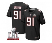 Men's Nike Atlanta Falcons #91 Courtney Upshaw Elite Black Alternate Super Bowl LI 51 NFL Jersey
