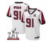 Men's Nike Atlanta Falcons #91 Courtney Upshaw Elite White Super Bowl LI 51 NFL Jersey