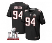 Men's Nike Atlanta Falcons #94 Tyson Jackson Elite Black Alternate Super Bowl LI 51 NFL Jersey