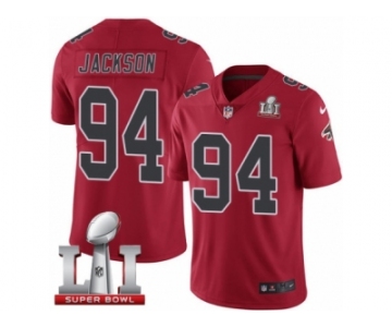 Men's Nike Atlanta Falcons #94 Tyson Jackson Limited Red Rush Super Bowl LI 51 NFL Jersey