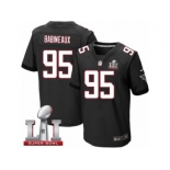 Men's Nike Atlanta Falcons #95 Jonathan Babineaux Elite Black Alternate Super Bowl LI 51 NFL Jersey
