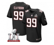 Men's Nike Atlanta Falcons #99 Adrian Clayborn Elite Black Alternate Super Bowl LI 51 NFL Jersey